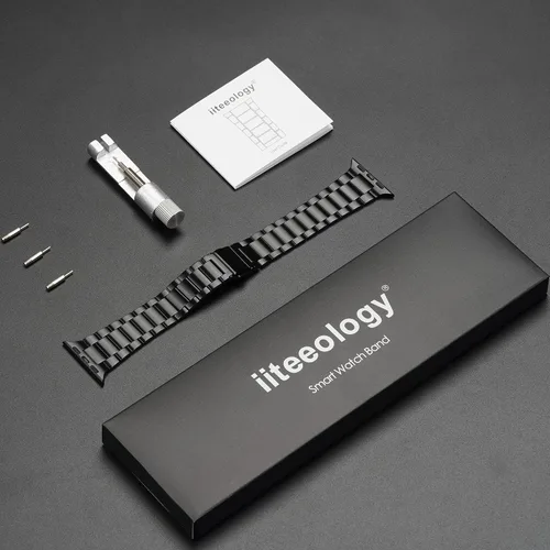 Miniatura 7 de iiteeology Correa ligera de acero inoxidable diseñada para Apple Watch Series 1-11, 42mm, 41mm, 40mm, 38mm, SE2 y SE3, reemplazo de correas iWatch