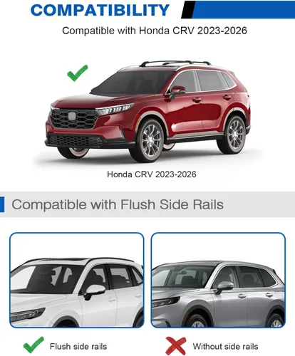 Miniatura 2 de Barras transversales para techo Wonderdriver 260lbs Compatibles con Honda CR-V CRV y CRV Sport Hybrid 2023 2024 2025 2026, portaequipajes