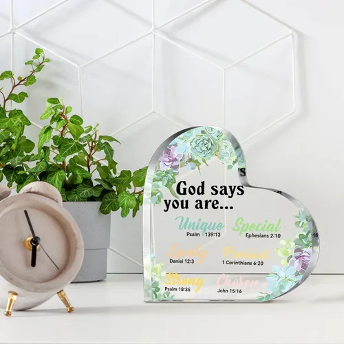 Miniatura 7 de Chunful Regalo cristiano para mujeres, girasoles, regalos para oficina, oraciones inspiradoras de pisapapeles, escritura religiosa, flor