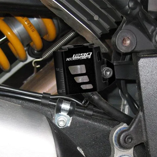 Miniatura 2 de Modeer Compatible con 1290 Super Adventure S 2016-2020 Motocicleta Depósito de Líquido de Frenos Traseros Protector de Cubierta Protección 1290 Negro