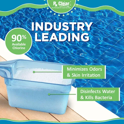 Miniatura 4 de Rx Clear 8 libras de cloro granular para piscina Uso como bactericida, algicida y desinfectante en piscinas, jacuzzis y spas Estabilizado