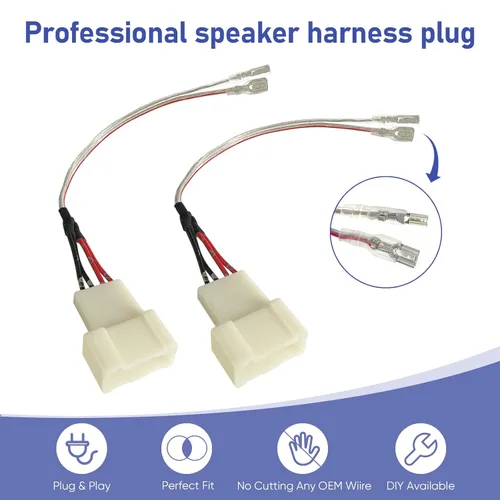 Miniatura 3 de Conector de cable de altavoz tweeter para tablero de Toyota Corolla/Camry 2012-2020, RAV4 2015-2019, adaptador de cable de altavoz para Subaru