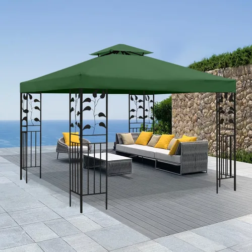 Miniatura 15 de Grill Gazebo Replacement Canopy Top Only - 5' x 8' Outdoor BBQ Gazebo Canopy Roof, Waterproof Double Tiered Shelter Cover Fit for Model L-GG001PST-F