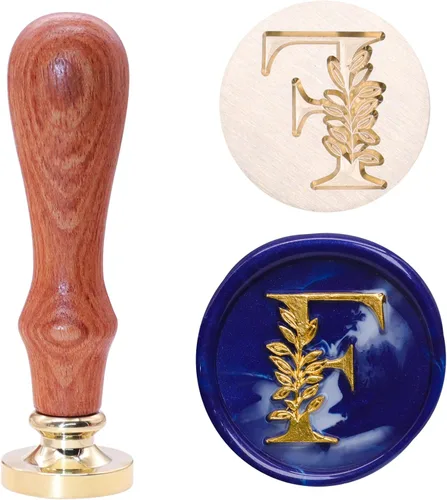 Miniatura 28 de SWANGSA Kit de Sello de Cera con Inicial del Alfabeto H, Sello de Sellado de Letras con Hojas Botánicas Elegantes Vintage con Perlas de Cera