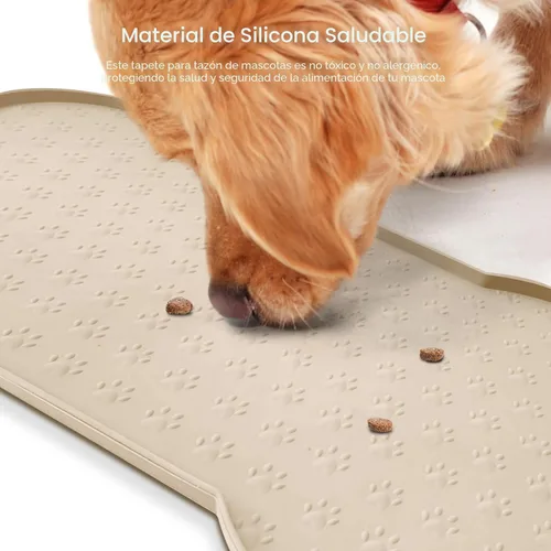 Miniatura 6 de PWTAA Tapete para Comida de Perros Antideslizante de Silicona, Tapete para Tazón de Perro más Grueso, Mantel Individual para Mascotas Impermeable