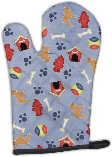 Miniatura 90 de Caroline's Treasures BB4872OVMT - Guante de horno de Navidad Affenpinscher resistente al calor, grueso para sartenes calientes y horno, manopla