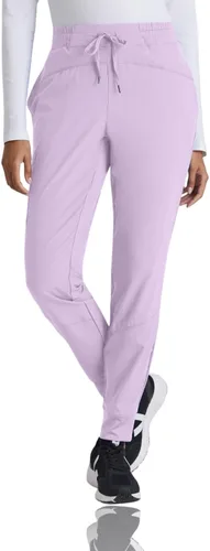 Barco One Pantalón deportivo, pantalón quirúrgico de altura media, con tejido elástico de 4 vías y 3 bolsillos, para mujer