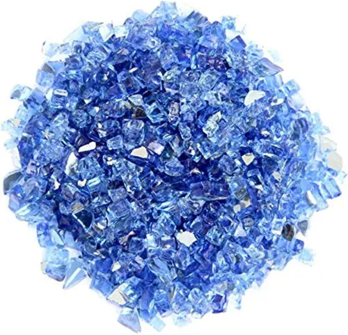 Miniatura 36 de Hiland RGLASS-AQ Vidrio para Hoguera en Aqua, Clasificación de Temperatura Extrema, Bueno para Propano o Gas Natural, 10 Libras, 10 lb (Paquete de 2)