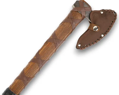 Miniatura 5 de Par de hachas vikingas de Ragnar Lothbrok – Hachas nórdicas barbudas de acero de alto carbono forjadas a mano con mangos de madera de fresno