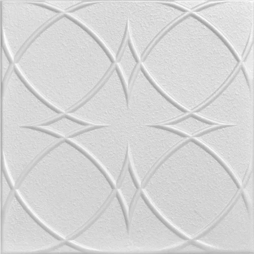 Miniatura 7 de À LA MAISON CEILINGS R82 - Azulejos de techo de espuma con pegamento de círculos y estrellas (21.6 pies cuadrados/caja), paquete de 8, color dorado