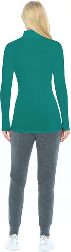 Miniatura 3 de Natural Uniforms Camiseta de manga larga con cuello alto falso para mujer