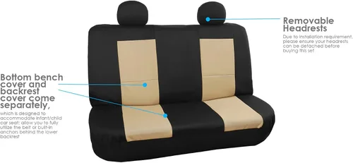 Miniatura 3 de Funda para asiento FH Group, Beige/Negro