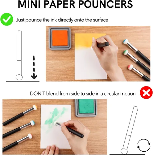 Miniatura 3 de Briartw Paquete de 20 aplicadores de esponja, mini punteros de papel para hacer tarjetas, herramientas de manualidades para mezclar tarjetas