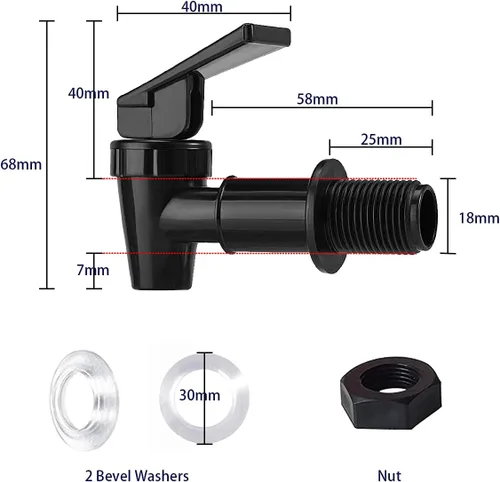 Miniatura 3 de HUI NING - Kit de filtro de agua y grifo de cúpula de cerámica de repuesto para encimera, cubo de agua doméstico, sistemas de filtración