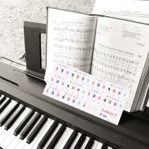 Miniatura 9 de Calcomanías de números 2 hojas para teclado de piano y teclados extraíbles