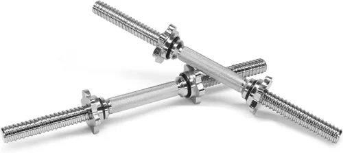 Miniatura 16 de Yes4All Threaded Dumbbell Handles, Adjustable Dumbbell Bar Pair, 14/16/18/24-Inch Sizes, Fits 1" or 1.15" Plates, Non-Slip Grip, Secure Star-Lock