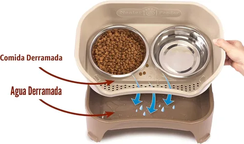 Miniatura 3 de Neater Feeder Express - Cuencos para perros medianos o grandes, color capuchino, paquete que incluye cuenco de alimentación lenta Capuccino