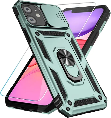 Miniatura 48 de SunStory Funda compatible con iPhone 11 Pro Max con protector de pantalla HD, cubierta de cámara deslizante y soporte de anillo giratorio