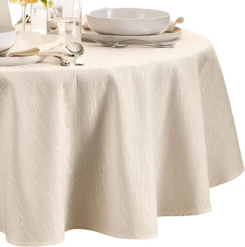 Miniatura 12 de Elrene Home Fashions - Mantel Continental de textura sólida resistente al agua, manchas y arrugas, 70 pulgadas, redondo, color gris pardo