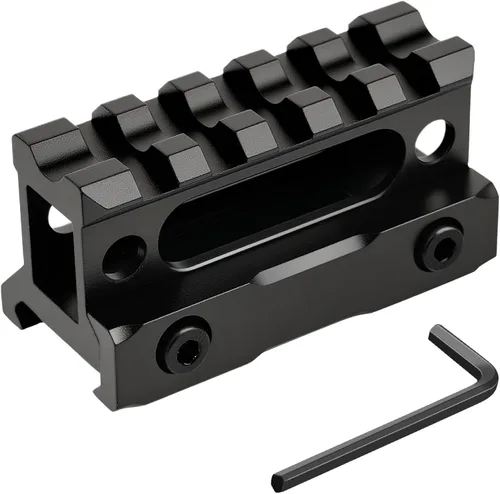 Montura de elevación con carril Picatinny de 5 ranuras, 1" de perfil alto Montura elevadora Picatinny con rieles Pic cortos accesorios para alzas de