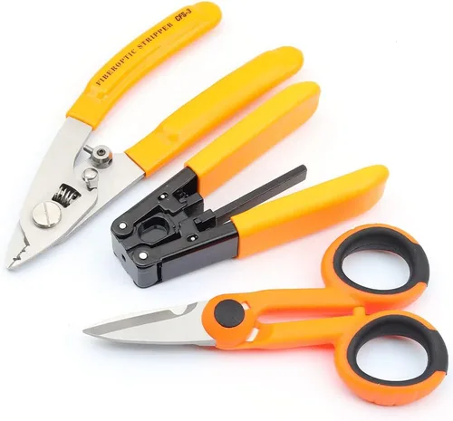Miniatura 12 de Kit de herramientas de fibra óptica FTTH con cortador 36000 FC-6S y cable de caída de fibra óptica Pelacables de fibra óptica CFS-3 acero inoxidable