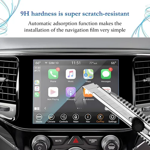 Miniatura 2 de SKTU Protector de pantalla para Jeep Grand Cherokee 2014-2021 Grand Cherokee 8.4 pulgadas navegación 2021 Grand Cherokee Accesorios vidrio templado