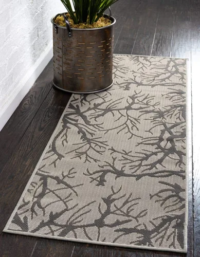 Unique Loom - Alfombra de centro Gris claro/ gris