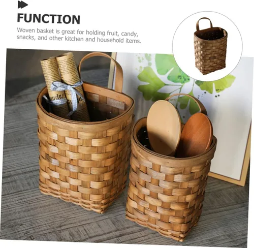 Miniatura 8 de Cesta grande tejida para colgar en la pared para almacenamiento decorativo de flores y verduras, decoración para cocina, jardín y picnics