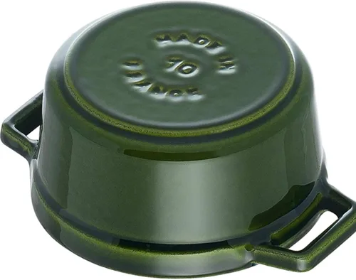 Miniatura 3 de Staub Mini Cocotte Redondo de Hierro Fundido de 0.25 cuartos de galón - Albahaca, Hecho en Francia