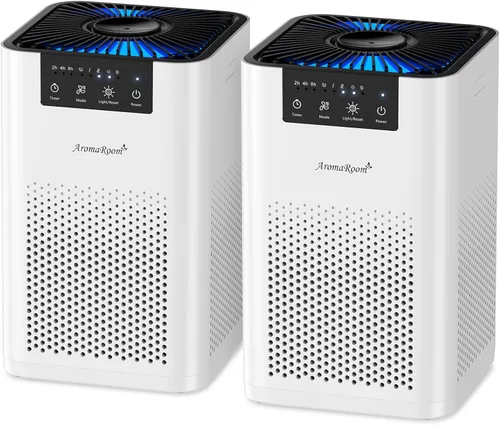 AromaRoom Purificadores de Aire para Dormitorio, Purificadores de Aire Hepa para Hogar Olor de Orina de Mascotas con Aromaterapia, Limpiador de Aire