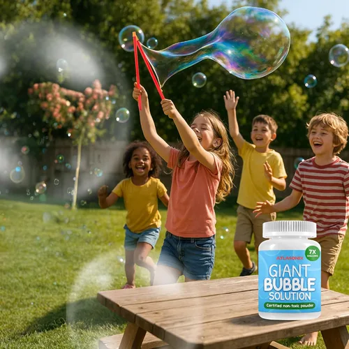 Miniatura 6 de Solución de burbujas gigantes – Varitas de burbujas, burbujas para niños, polvo de mezcla de burbujas para niños hace 896 OZ (7 galones) – La mezcla
