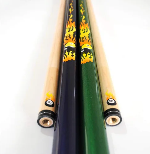Miniatura 13 de Palo de billar de 58", kit de tacos de billar ergonómicos de madera dura de arce de 2 piezas de 13 mm, 19/20/21 onzas