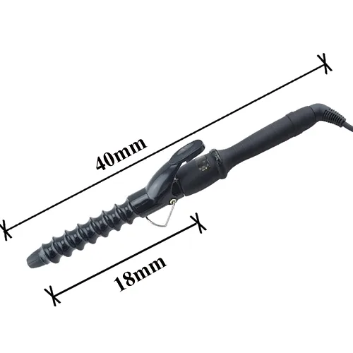 Miniatura 4 de Rizador de pelo en espiral de 1 pulgada, pinzas en espiral para cabello largo/medio, rizador de pelo con pantalla LCD, rizador de cerámica de onda