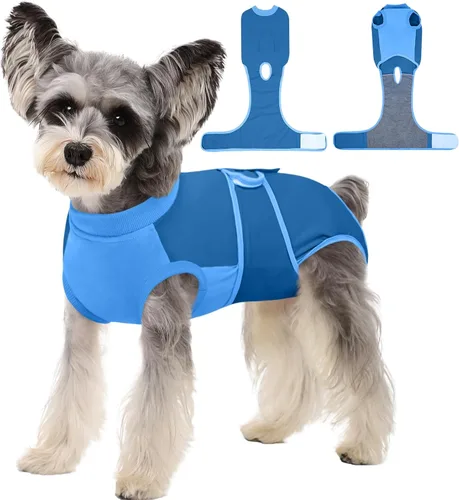Miniatura 36 de Kuoser Traje de recuperación para perros, traje suave de esterilización para perros para recuperación de cirugía femenina, traje de recuperación