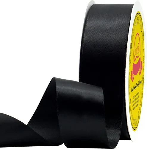 Miniatura 274 de Cinta de satén blanca antigua de doble cara de 1-1/2 pulgadas x 50 yardas, cinta de poliéster para envolver regalos, día de San Valentín, bodas