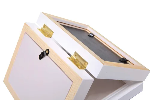 Miniatura 2 de Kit de huellas de manos para bebés y marco de fotos para niños o recién nacidos, caja de recuerdos para niños y niñas (marco de café clásico, blanco)