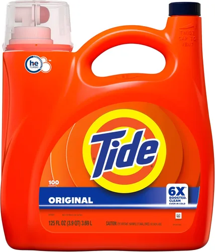 Miniatura 14 de Tide Detergente líquido para ropa, original, 100 cargas, 146 onzas líquidas, compatible con alta eficiencia