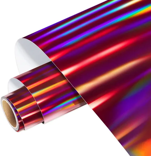 Miniatura 10 de WRAPXPERT Rollo de vinilo holográfico – Vinilo holográfico negro brillante, 12 pulgadas x 5 pies, cromado, sin burbujas para calcomanías
