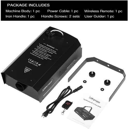 Miniatura 7 de Máquina de humo de 1500 W con DMX, control remoto inalámbrico y temporizador, máquina de niebla profesional impermeable al aire libre para DJs