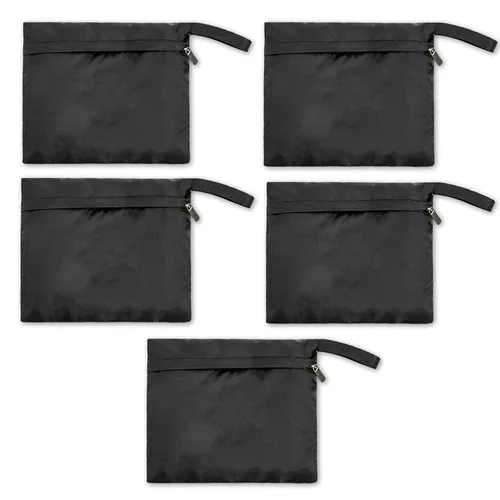 Joyo roy Pequeña bolsa húmeda para ropa húmeda, bolsa de periodo negra para secreto privado, impermeable, reutilizable, para niñas y mujeres,