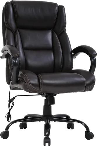 Miniatura 7 de Silla de oficina para computadora, silla de oficina grande y alta, 400 libras, base de metal resistente, silla de escritorio ergonómica para masaje
