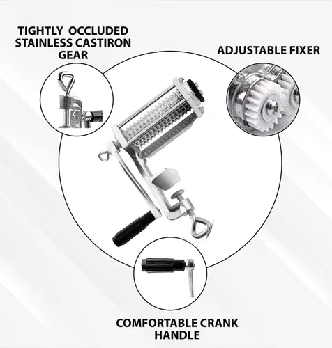 Miniatura 2 de Cuber ablandador de carne resistente, herramienta para aplanar bistec, accesorio de molinillo comercial, ablandador rodante con abrazadera