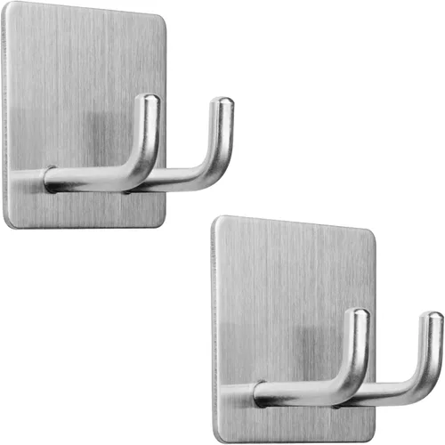 Miniatura 10 de Yikla Ganchos de ducha, ganchos adhesivos de pared para colgar llaves, sombreros, ganchos adhesivos de baño, ganchos negros para toallas, paquete