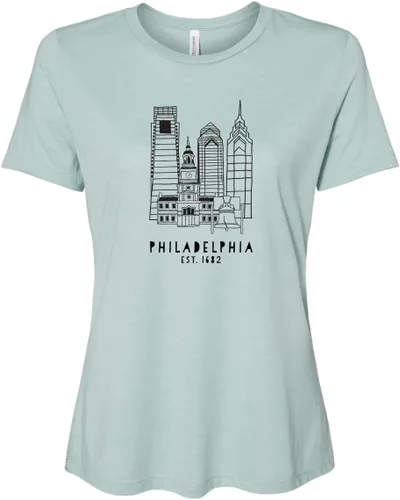 Miniatura 39 de Cute Women's Screen Printed Crew Neck Tee, Shirts With Sayings, Dusty Blue or Olive