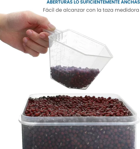 Miniatura 5 de VERONES Recipientes herméticos grandes y altos para almacenamiento de alimentos, paquete de 10 unidades de organización hermética de plástico