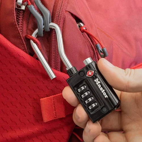 Miniatura 4 de Master Lock Candado, establece tu propia combinación de candado para equipaje aceptado por la TSA, 1-5/16 pulgadas de ancho, 4696D, negro