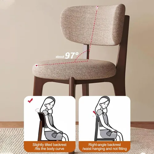 Miniatura 5 de Sillas de comedor de nogal, juego de sillones 2/4, juego de comedor moderno de mediados de siglo con patas de madera silla de comedor para cocina