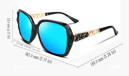 Miniatura 50 de FEISEDY - gafas de sol polarizadas para mujer, marco compuesto brillante B2289