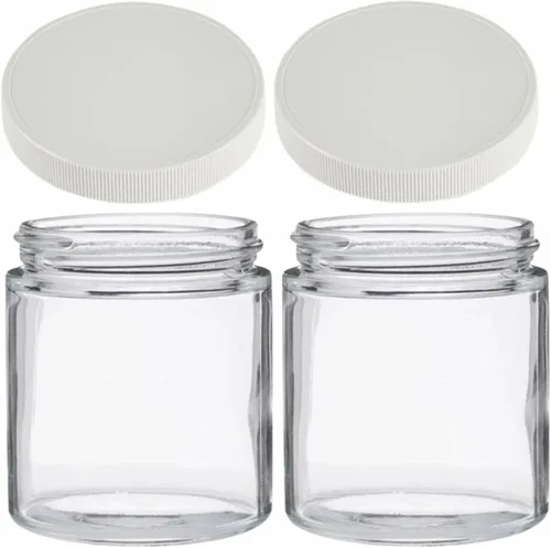 Miniatura 22 de JARMING COLLECTIONS Tarro de almacenamiento de vidrio de boca extra ancha de 32 onzas con tapa de plástico sin BPA – Tarro Mason hermético