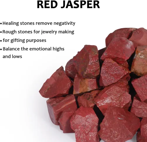 Miniatura 4 de Jaspe rojo, cristales y piedras en bruto, cristales de jaspe rojo, piedra de jaspe rojo crudo, juego de cristales curativos, gemas de cristal